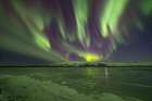 Iceland, Jokulsarlon Glacier Lagoon, Aurora Borealis Art Print